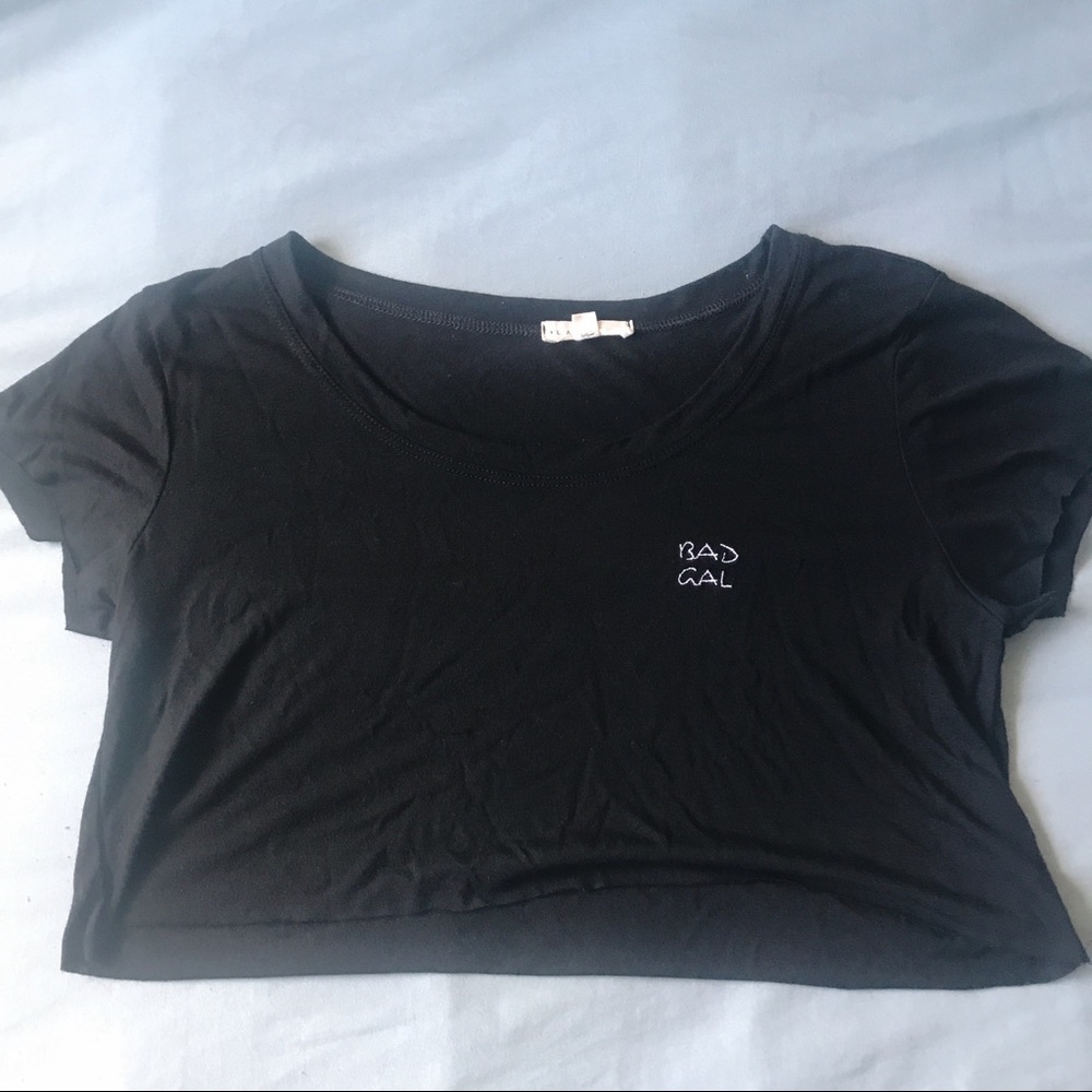 "Bad Gal" Black Crop Top